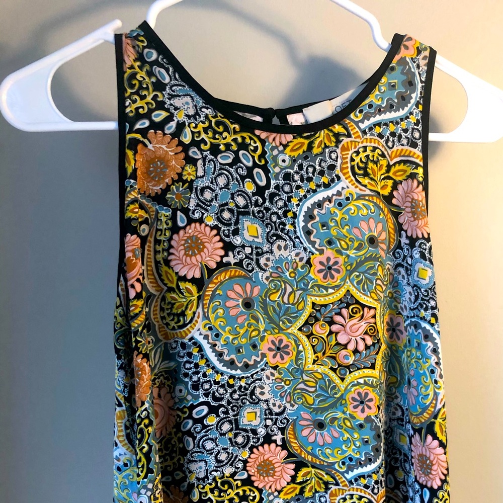 Anne Taylor LOFT Petites Bohemian floral top